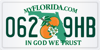 FL license plate 0629HB