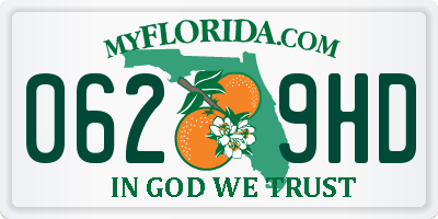 FL license plate 0629HD