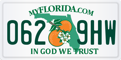 FL license plate 0629HW