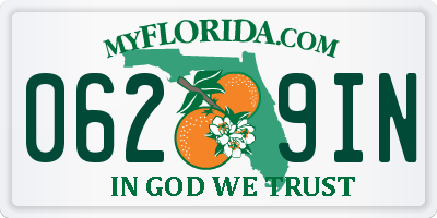 FL license plate 0629IN