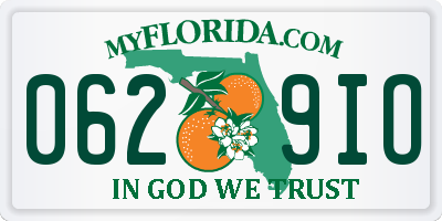 FL license plate 0629IO