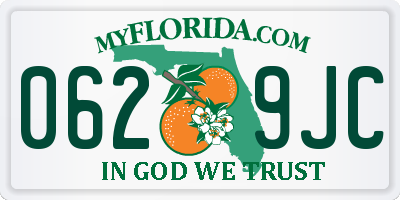 FL license plate 0629JC