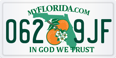 FL license plate 0629JF