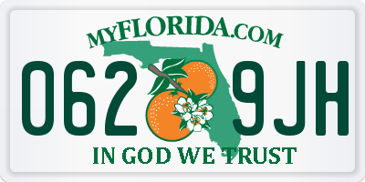 FL license plate 0629JH