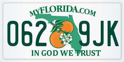 FL license plate 0629JK