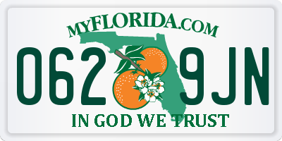 FL license plate 0629JN