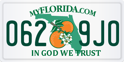 FL license plate 0629JO
