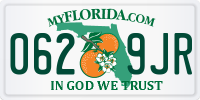 FL license plate 0629JR