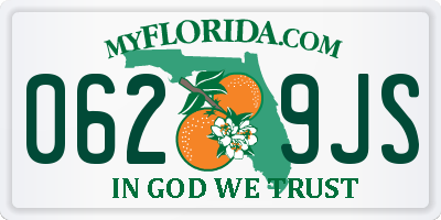 FL license plate 0629JS