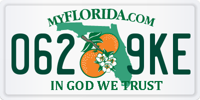 FL license plate 0629KE