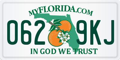 FL license plate 0629KJ