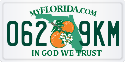 FL license plate 0629KM