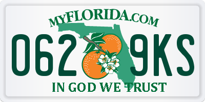 FL license plate 0629KS
