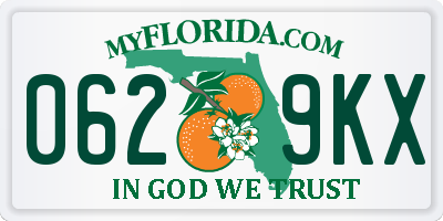 FL license plate 0629KX