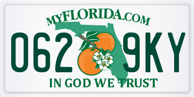 FL license plate 0629KY