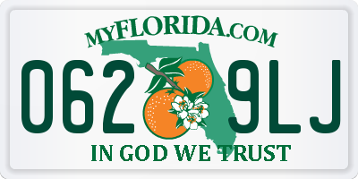 FL license plate 0629LJ