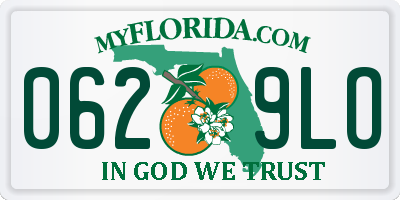 FL license plate 0629LO