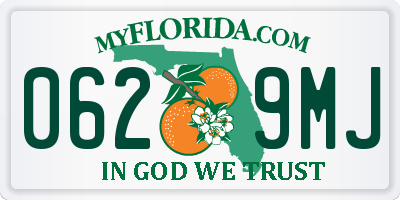 FL license plate 0629MJ