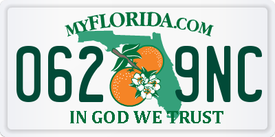 FL license plate 0629NC