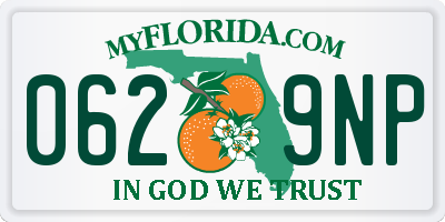 FL license plate 0629NP