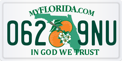 FL license plate 0629NU