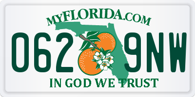 FL license plate 0629NW