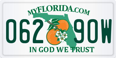 FL license plate 0629OW