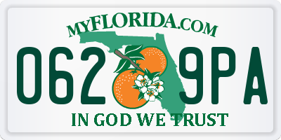 FL license plate 0629PA