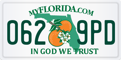 FL license plate 0629PD