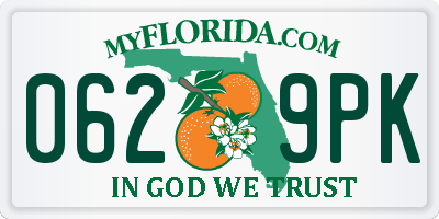 FL license plate 0629PK