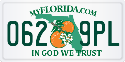 FL license plate 0629PL