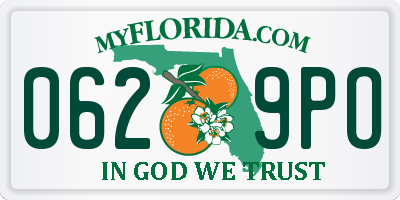FL license plate 0629PO