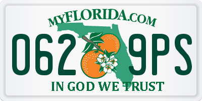 FL license plate 0629PS