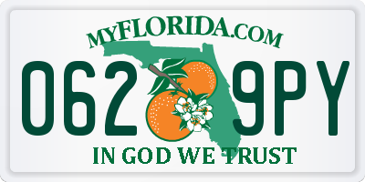 FL license plate 0629PY