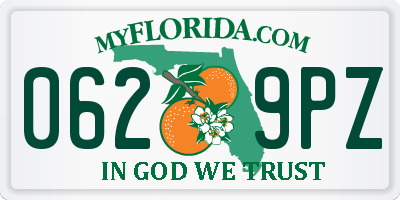 FL license plate 0629PZ
