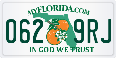 FL license plate 0629RJ