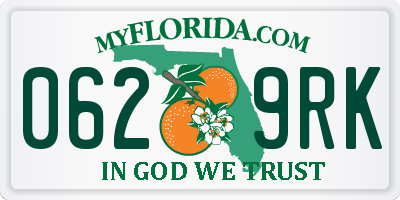FL license plate 0629RK