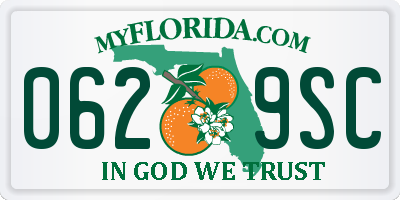 FL license plate 0629SC