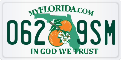 FL license plate 0629SM