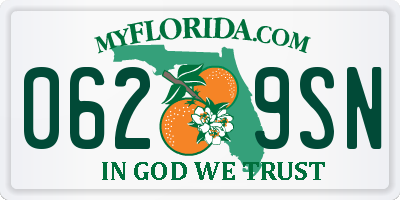 FL license plate 0629SN
