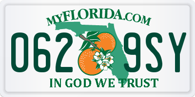 FL license plate 0629SY