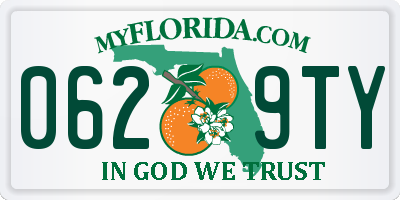 FL license plate 0629TY