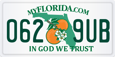 FL license plate 0629UB
