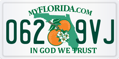 FL license plate 0629VJ