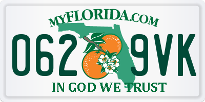 FL license plate 0629VK