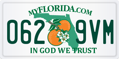 FL license plate 0629VM