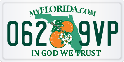 FL license plate 0629VP