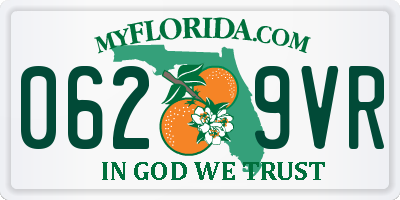 FL license plate 0629VR