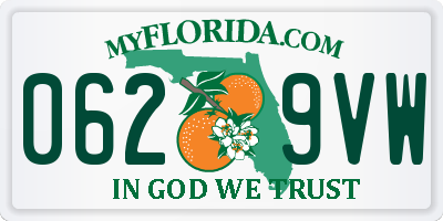 FL license plate 0629VW