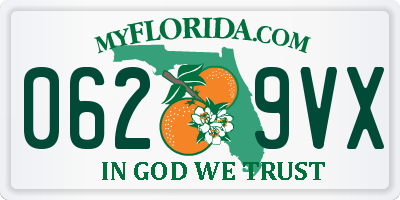 FL license plate 0629VX